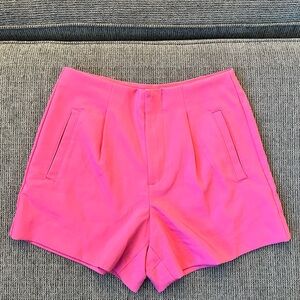 A New Day Women’s Midi Shorts Stretch Size 4 Pink Tailored Dress Shorts Pockets